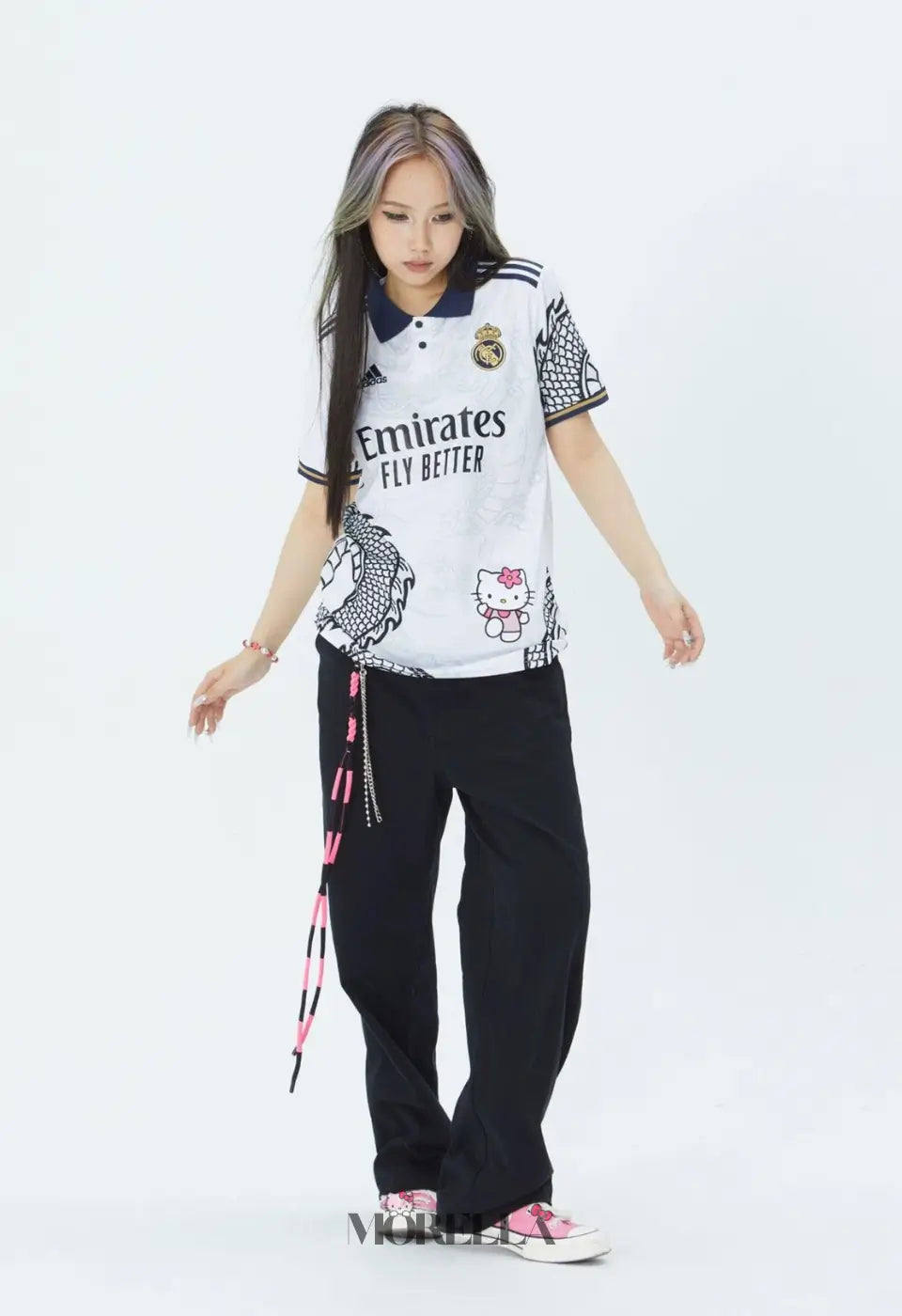 Camisa Dragão Branco Real Madrid x Hello Kitty