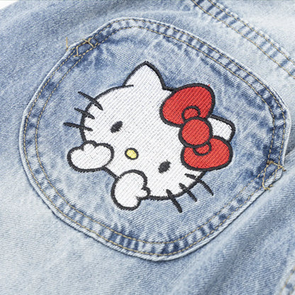 Calça Jeans Hello Kitty Bordada