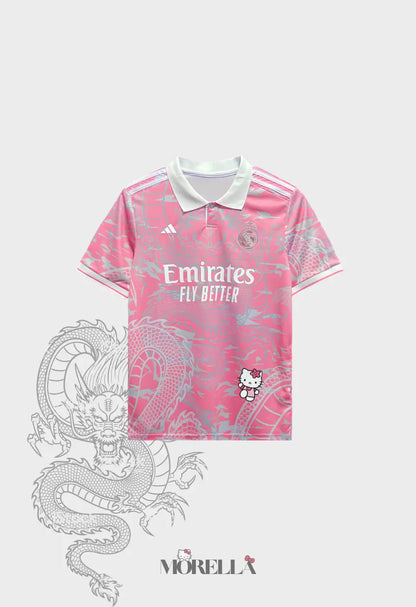 Camisa Dragão Rosa Real Madrid x Hello Kitty